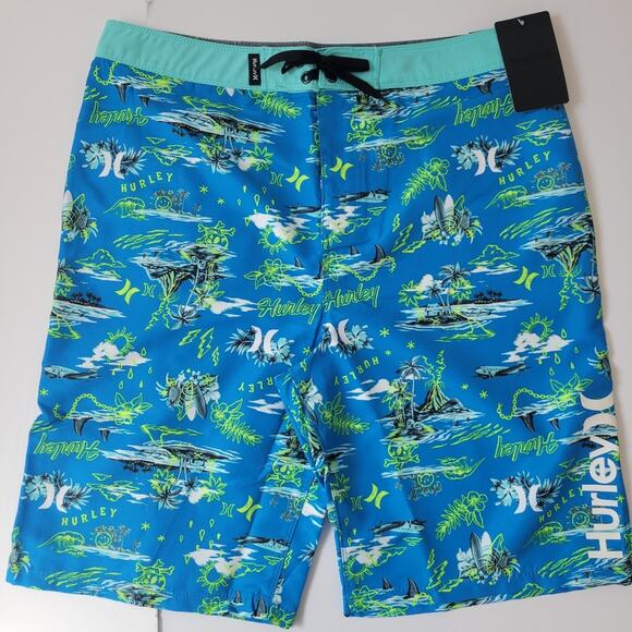 Hurley Other - NWT  Hurley Boy's Doodle Island Board Shorts Size 20 Swim Beach Travel Vacation